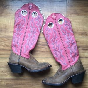 Tony Lama Pink Western Cowboy Boots